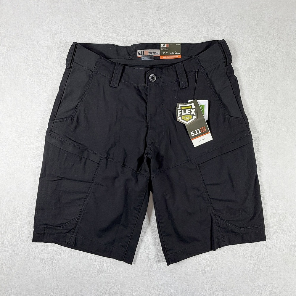 5.11 Tactical Apex Shorts Mens 32 Black Flex-Tac Stretch Cargo Utility Pockets